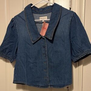 Risen Blue Denim Button-Up Shirt